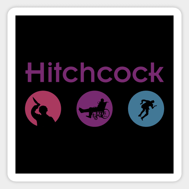 Hitchcock Icons Sticker by AquaMockingbird